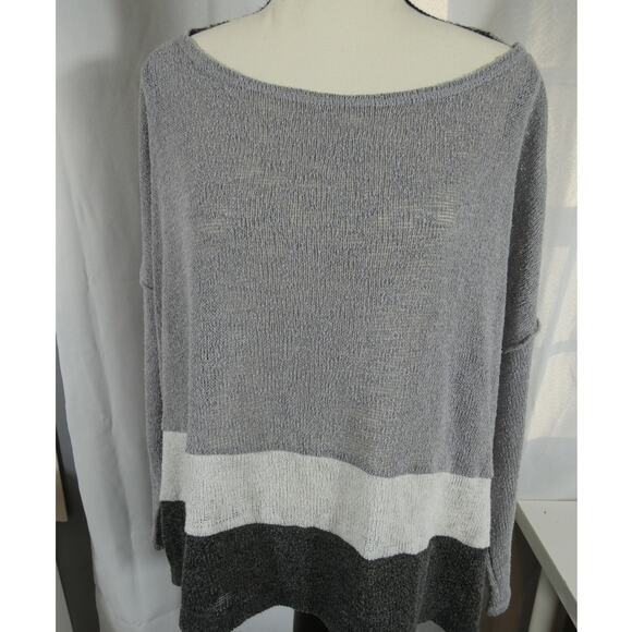 Style Rack Boxy Oversized Cropped Sweater Sheer Knitted Casual Hipster - Picture 1 of 7
